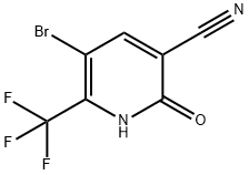 5-溴-2-氧代-6-(三氟甲基)-1,2-二氢吡啶-3-腈 结构式