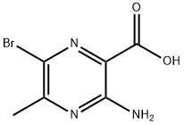 3-氨基-6-溴-5-甲基吡嗪-2-羧酸 结构式
