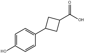 3-(4-羟基苯基)环丁烷-1-羧酸 结构式