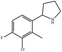 Pyrrolidine, 2-(3-chloro-4-fluoro-2-methylphenyl)- 结构式