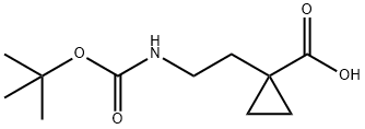 1-(2-((叔丁氧基羰基)氨基)乙基)环丙烷-1-羧酸 结构式