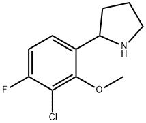 2-(3-chloro-4-fluoro-2-methoxyphenyl)pyrrolidine 结构式