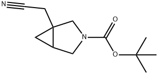 1-(氰甲基)-3-氮杂双环[3.1.0]己烷-3-甲酸叔丁酯 结构式