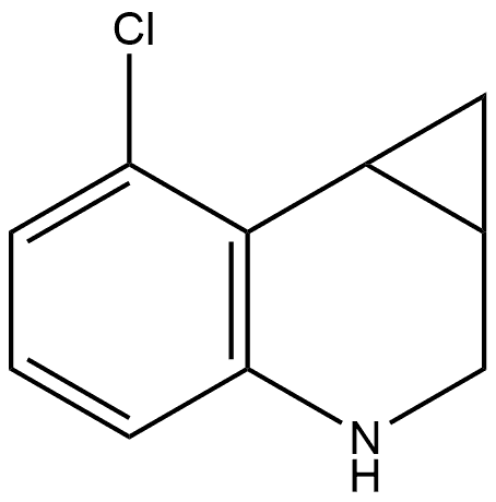 7-氯-1A,2,3,7B-四氢-1H-环丙并[C]喹啉 结构式