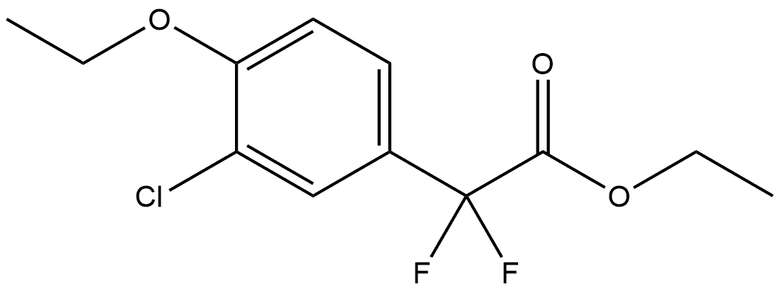 Ethyl 3-chloro-4-ethoxy-α,α-difluorobenzeneacetate 结构式