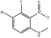 4-溴-3-氟-N-甲基-2-硝基苯胺 结构式
