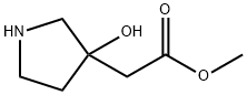 2-(3-羟基吡咯烷-3-基)乙酸甲酯 结构式