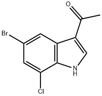1-(5-Bromo-7-chloro-1H-indol-3-yl)ethanone 结构式