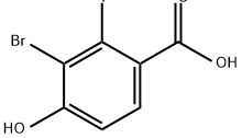 3-溴-2-氟-4-羟基苯甲酸 结构式