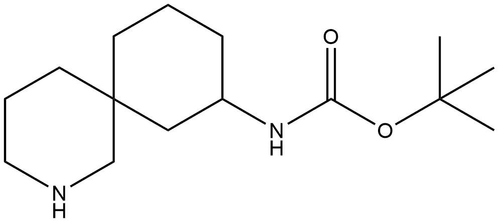 (2-氮杂螺[5.5]十一烷-8-基)氨基甲酸叔丁酯 结构式