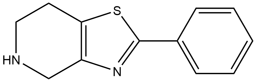 2-phenyl-4,5,6,7-tetrahydrothiazolo[4,5-c]pyridine 结构式