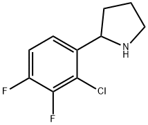 Pyrrolidine, 2-(2-chloro-3,4-difluorophenyl)- 结构式