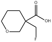 2H-Pyran-3-carboxylic acid, 3-(fluoromethyl)tetrahydro- 结构式