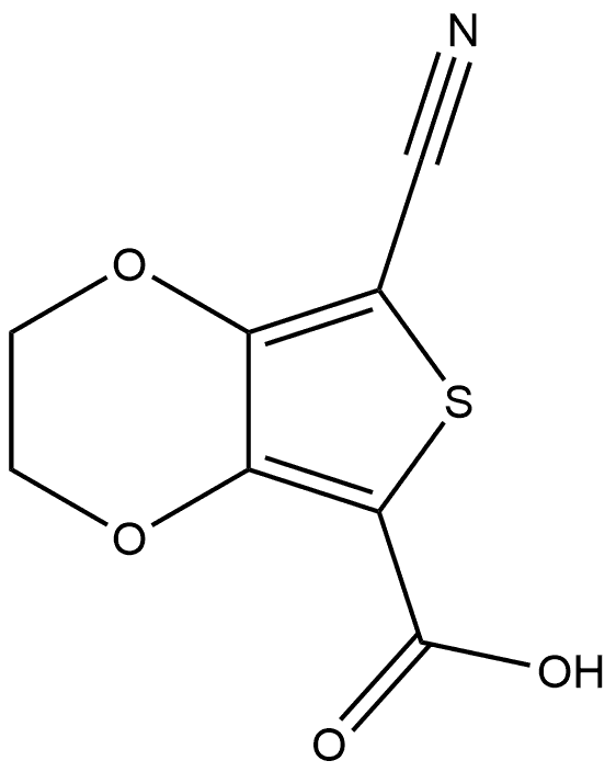 7-氰基-2,3-二氢噻吩并[3,4-B][1,4]二噁英-5-甲酸 结构式