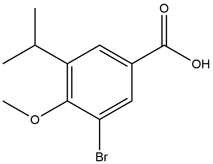 3-Bromo-4-methoxy-5-(1-methylethyl)benzoic acid 结构式