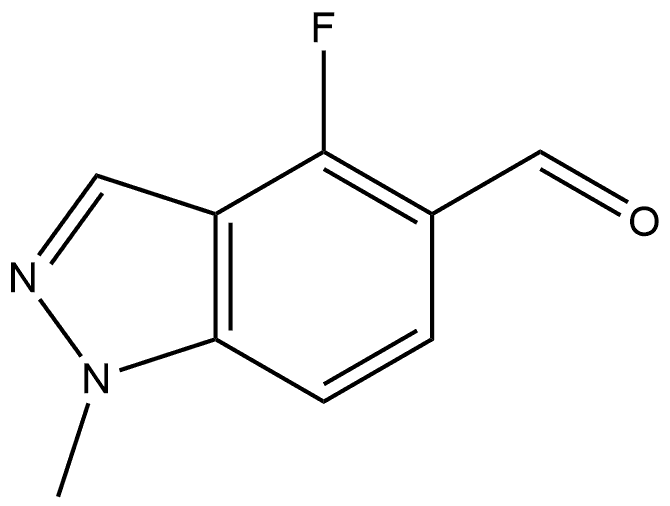 4-氟-1-甲基-1H-吲唑-5-甲醛 结构式