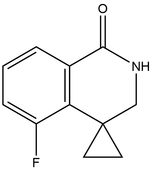 5'-氟-2',3'-二氢-1'H-螺[环丙烷-1,4'-异喹啉]-1'-酮 结构式