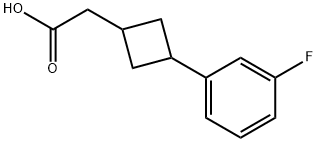 Cyclobutaneacetic acid, 3-(3-fluorophenyl)- 结构式