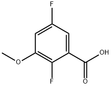 2,5-二氟-3-甲氧基苯甲酸 结构式