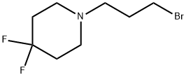 1-(3-溴丙基)-4,4-二氟哌啶 结构式