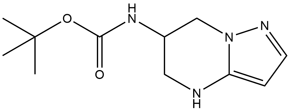 (4,5,6,7-四氢吡唑并[1,5-A]嘧啶-6-基)氨基甲酸叔丁酯 结构式