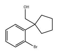 1-(2-溴苯基)环戊基甲醇 结构式