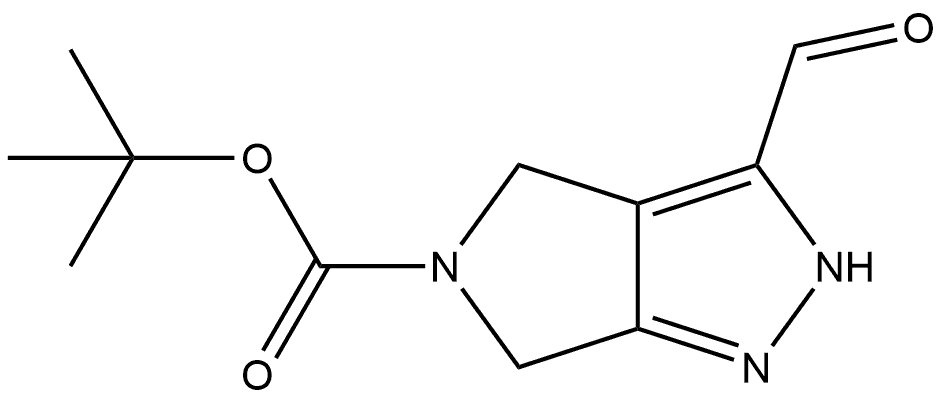 3-甲酰基-2,6-二氢吡咯并[3,4-C]吡唑-5(4H)-羧酸叔丁酯 结构式