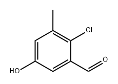 2-氯-5-羟基-3-甲基苯甲醛 结构式