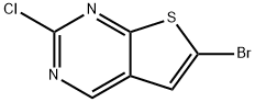 6-溴-2-氯噻吩并[2,3-D]嘧啶 结构式