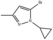 5-溴-1-环丙基-3-甲基-1H-吡唑 结构式