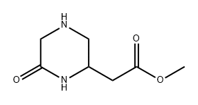 2-(6-氧代-2-哌嗪基)乙酸甲酯 结构式