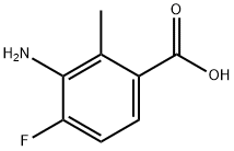 3-氨基-4-氟-2-甲基苯甲酸 结构式