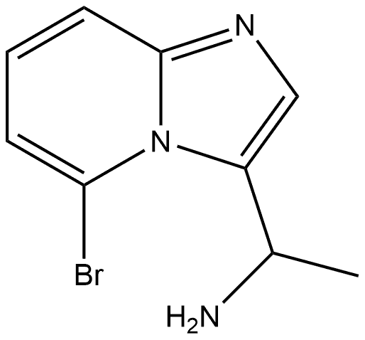 1-(5-bromoimidazo[1,2-a]pyridin-3-yl)ethan-1-amine 结构式