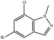 5-溴-7-氯-1-甲基-1H-吲唑 结构式