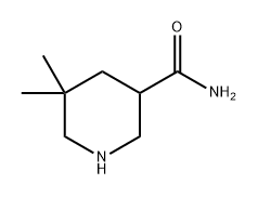 5,5-二甲基哌啶-3-甲酰胺 结构式