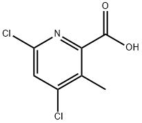 4,6-二氯-3-甲基吡啶酸 结构式