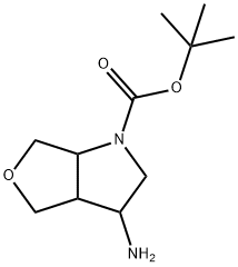 3-氨基六氢1H-呋喃并[3,4-B]吡咯-1-羧酸叔丁酯 结构式