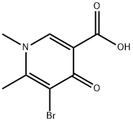 5-溴-1,6-二甲基-4-氧代-1,4-二氢吡啶-3-羧酸 结构式