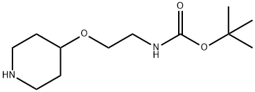 tert-butyl N-[2-(piperidin-4-yloxy)ethyl]carbamate 结构式