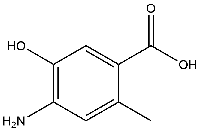 4-氨基-5-羟基-2-甲基苯甲酸 结构式