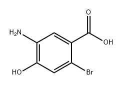 Benzoic acid, 5-amino-2-bromo-4-hydroxy- 结构式