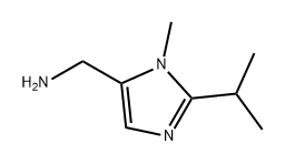 1H-Imidazole-5-methanamine, 1-methyl-2-(1-methylethyl)- 结构式