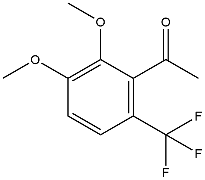 1-[2,3-Dimethoxy-6-(trifluoromethyl)phenyl]ethanone 结构式