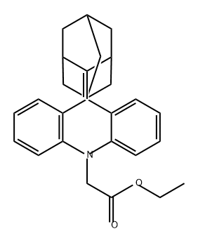 10(9H)-Acridineacetic acid, 9-(tricyclo[3.3.1.13,7]dec-2-ylidene)-, ethyl ester 结构式