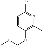 6-溴-3-(甲氧基甲氧基)-2-甲基吡啶 结构式