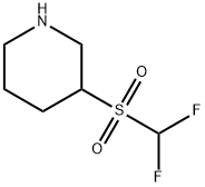 3-((二氟甲基)磺酰基)哌啶 结构式