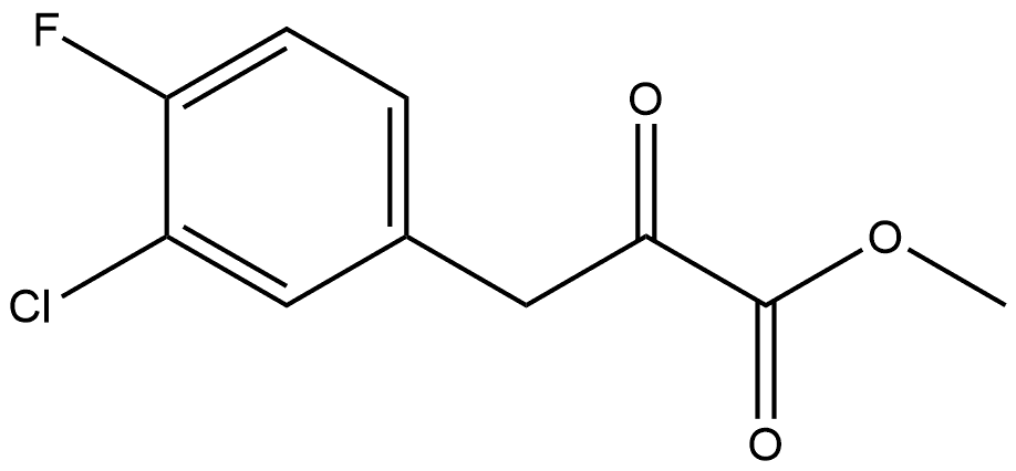 3-(3-氯-4-氟苯基)-2-氧代丙酸甲酯 结构式