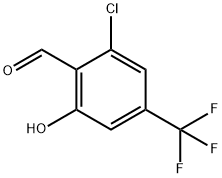 2-氯-6-羟基-4-(三氟甲基)苯甲醛 结构式