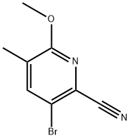 3-溴-6-甲氧基-5-甲基吡啶腈 结构式