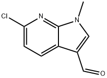 6-氯-1-甲基-1H-吡咯并[2,3-B]吡啶-3-甲醛 结构式